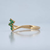 Anillo Cruz Eco Esmeraldas 1gr / T6 3/4 / Oro Amarillo 18K %