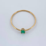 Anillo Tortuga Esmeralda Diamante 0.8gr / T8 / Oro Amarillo 18K %