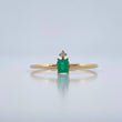 Anillo Tortuga Esmeralda Diamante 0.8gr / T8 / Oro Amarillo 18K %