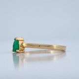 Anillo Solitario Esmeralda 1.85gr / T5 3/4 / Oro Amarillo 18K %