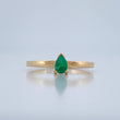 Anillo Solitario Esmeralda 1.85gr / T5 3/4 / Oro Amarillo 18K %