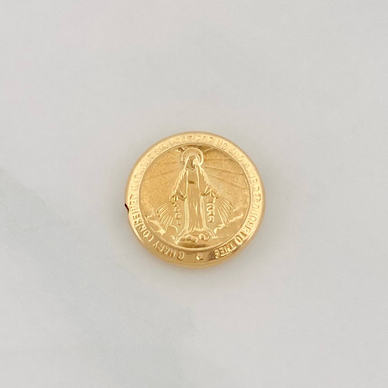 Charm Miraculous Virgin 0.55g / 1/2 in 18K Yellow Gold
