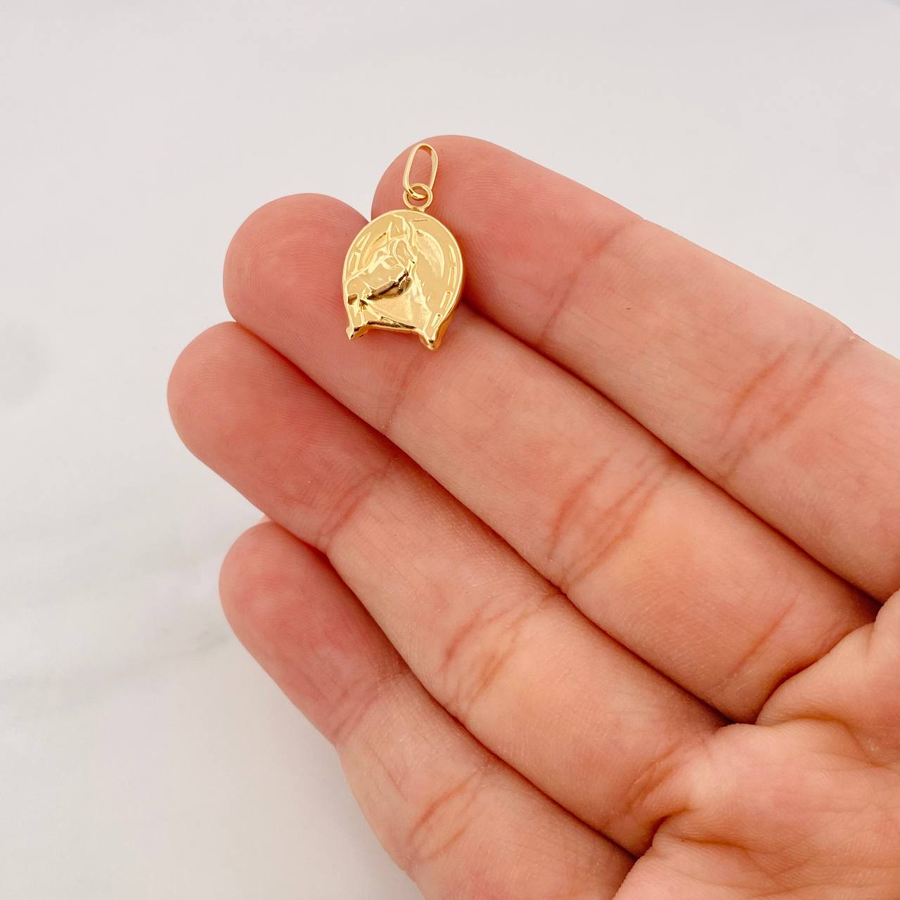 Pendant Horse Shoe 0.6g / 3/4 in Yellow Gold 18K
