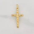Pendant Cross Christ 1.6g / 1 1/4 in Yellow Gold 18K