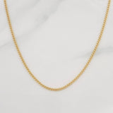 Cadena Mini Cubana 1.95g / 24 in / 1.4mm Oro Amarillo 18K