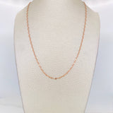 Cadena Flor Espejo 1g / 45cm / 1.8mm Oro Rosa 18K