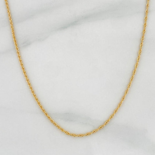 Rope Chain 1.1g / 24 in / 1.15mm 18K Yellow Gold