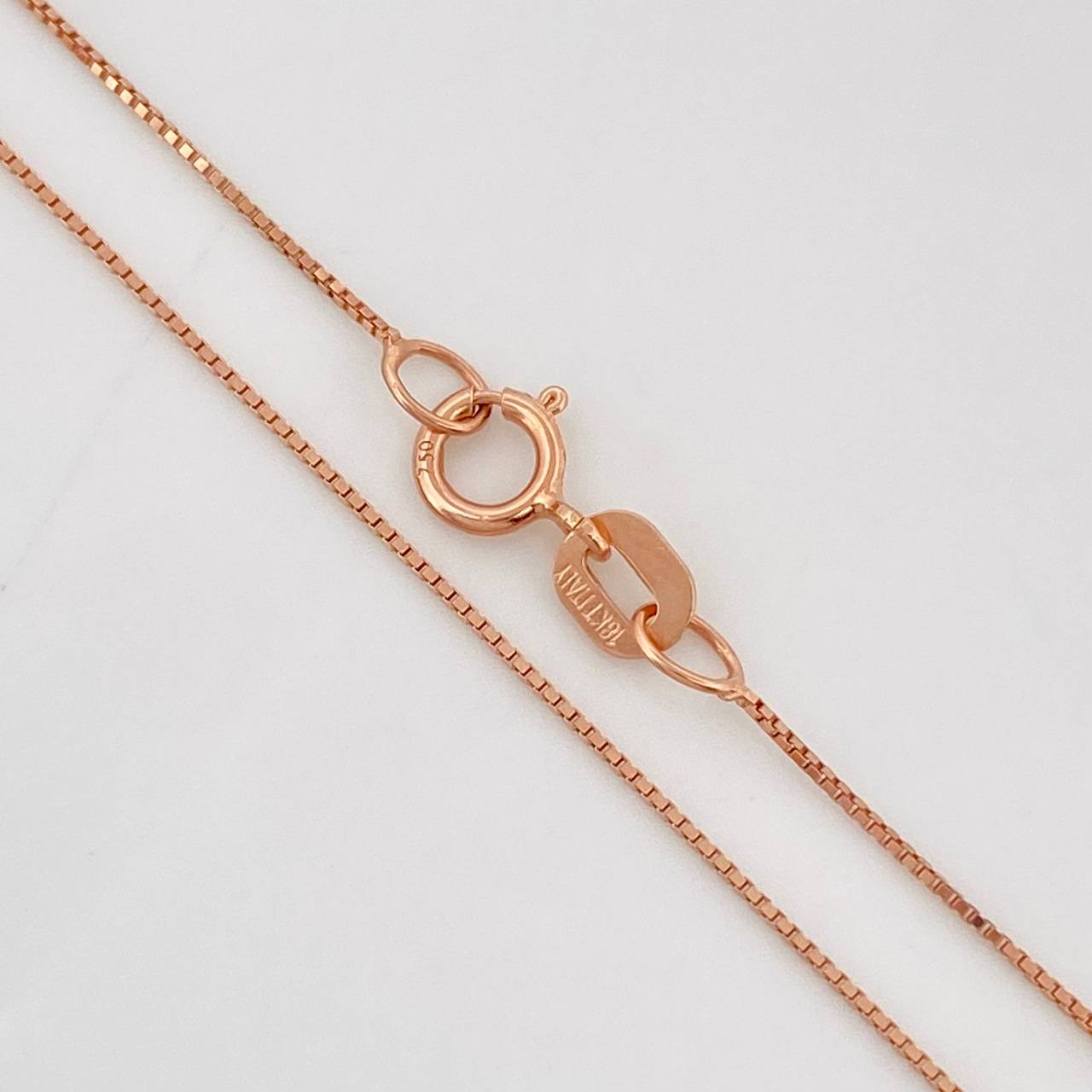 Cadena Veneciana 1.05g / 20 in / 1.35mm Oro Rosa 18K
