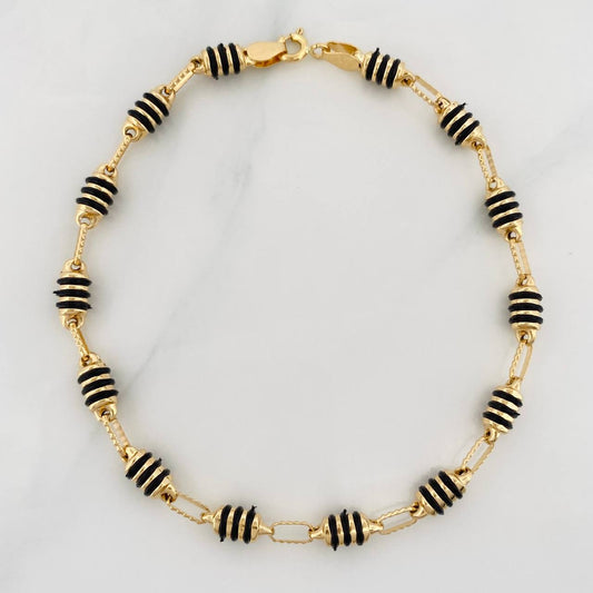 Pulso Rustico Barril 4.7g / 8 1/4 in / 4.2mm Oro Amarillo 18K