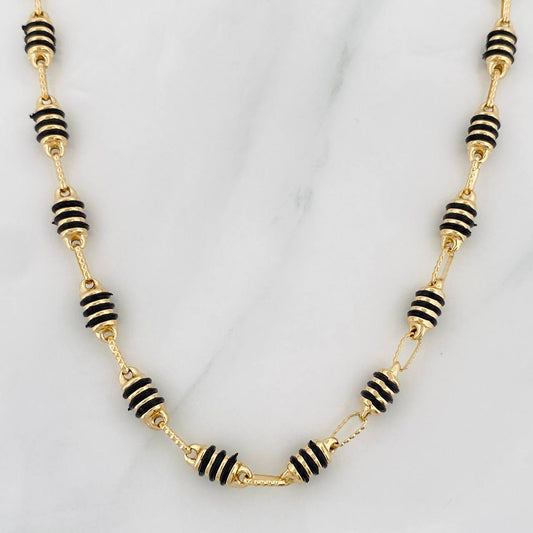 Rustic Barrel Chain 13.7g / 26 in / 4.2mm 18K Yellow Gold