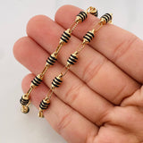 Cadena Rustica Barril 13.7g / 26 in / 4.2mm Oro Amarillo 18K