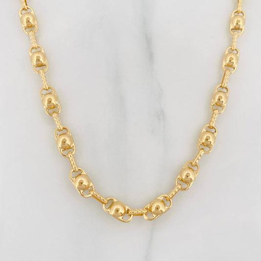Rustic Bubble Chain 14.85g / 24 in / 4.6mm 18K Yellow Gold