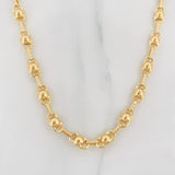 Cadena Rustica Burbuja 14.85g / 24 in / 4.6mm Oro Amarillo 18K
