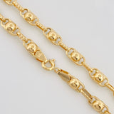 Cadena Rustica Burbuja 14.85g / 24 in / 4.6mm Oro Amarillo 18K
