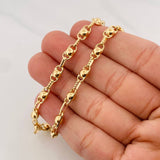 Cadena Rustica Burbuja 14.85g / 24 in / 4.6mm Oro Amarillo 18K