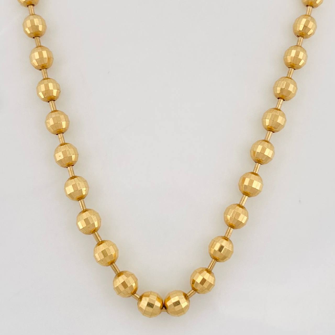 Cadena Militar Diamantada 24.65g / 28 in / 4mm Oro Amarillo 18K