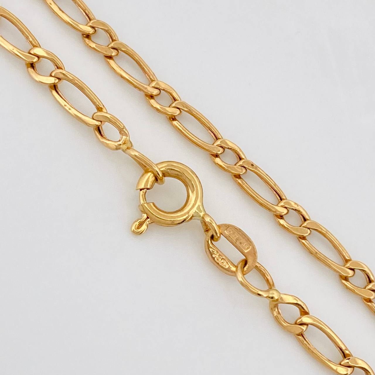 Cadena Figaro 5.95g / 26 in / 3.18mm Oro Amarillo 18K