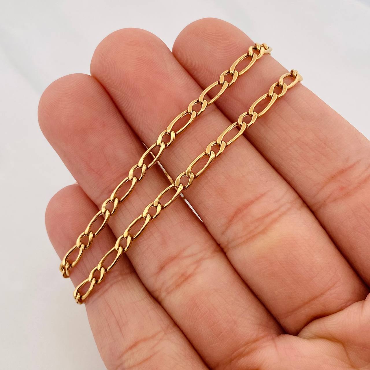 Cadena Figaro 5.95g / 26 in / 3.18mm Oro Amarillo 18K