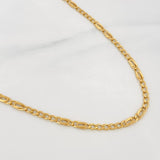 Cadena Figaro 7.4g / 24 in / 3.29mm Oro Amarillo 18K