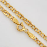 Cadena Figaro 7.4g / 24 in / 3.29mm Oro Amarillo 18K