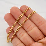 Cadena Figaro 7.4g / 24 in / 3.29mm Oro Amarillo 18K