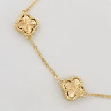 Pulso Modulable Aro Seguido Trebol 4.70g / 7 1/2 in - 6 1/4 in / 1.16mm Oro Amarillo 18K
