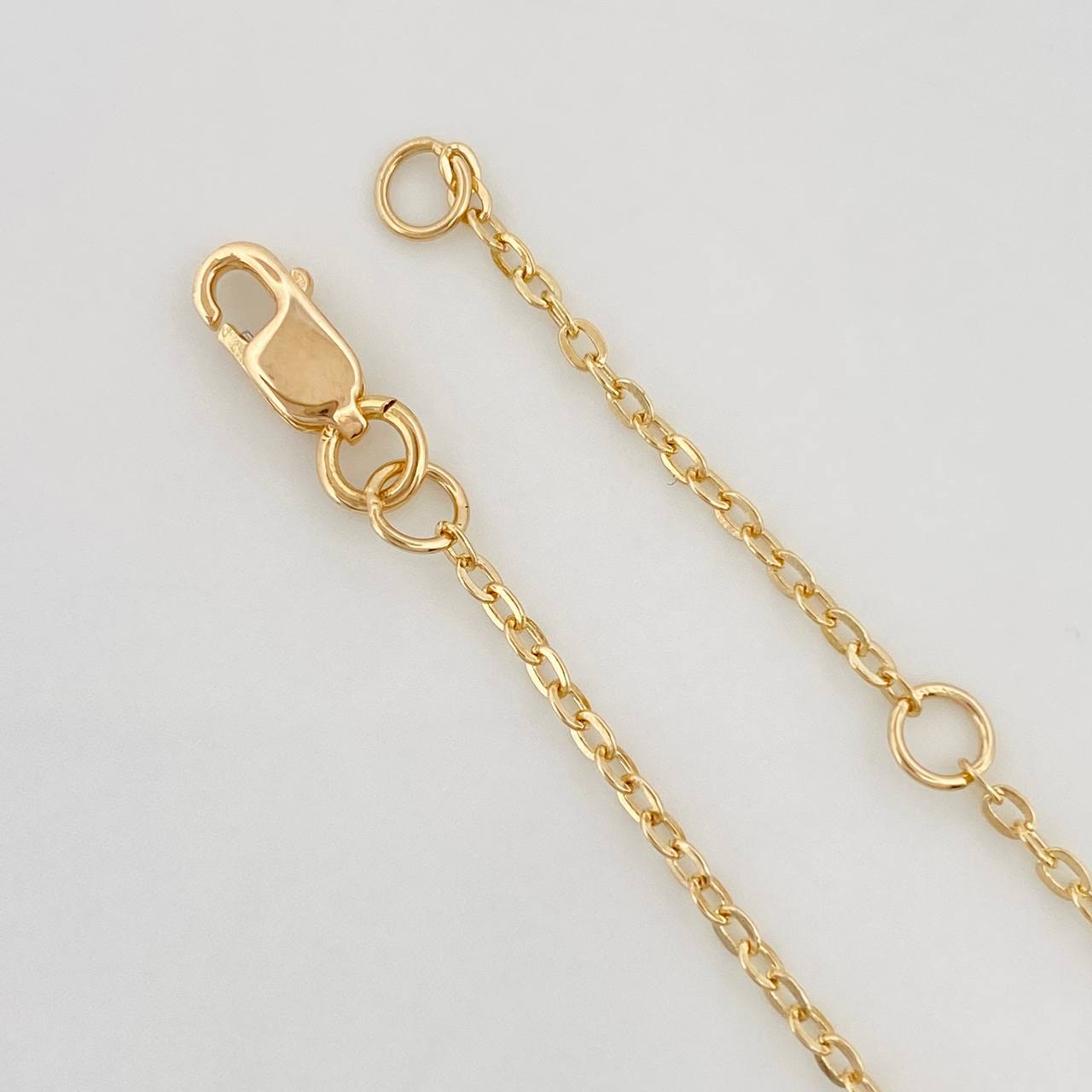 Pulso Modulable Aro Seguido Trebol 4.70g / 7 1/2 in - 6 1/4 in / 1.16mm Oro Amarillo 18K