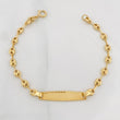 Bracelet GC Rectangular Oval Braided Plate 1.85g / 1 1/4 in / 1.8mm 18K Yellow Gold