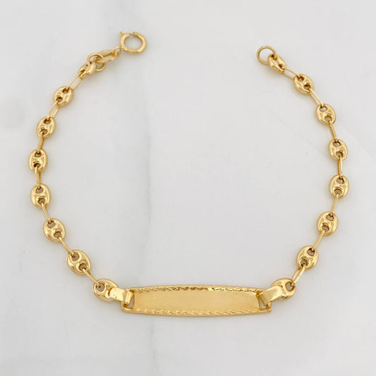 Pulso GC Placa Rectangular Ovalada Trenzada 1.85g / 1 1/4 in / 1.8mm Oro Amarillo 18K
