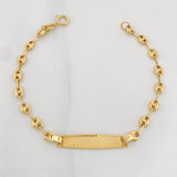 Bracelet GC Rectangular Oval Braided Plate 1.85g / 1 1/4 in / 1.8mm 18K Yellow Gold
