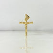 Pendant Cruz Cristo 1.3gr / 3.6cm / Screw-in Rod 18K Yellow Gold