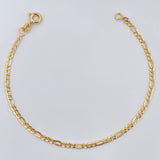 Pulso Figaro 1.45gr / 7 1/2 in / 2.36mm Oro Amarillo +1 18K %