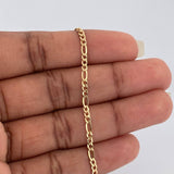 Pulso Figaro 1.45gr / 7 1/2 in / 2.36mm Oro Amarillo +1 18K %