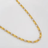 Flat Mariner Chain 4 g / 22 in / 2.4 mm Two-Tone Yellow White 18K Gold