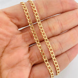 Cadena Cubana 4g / 24 in / 3.1mm Oro Amarillo 18K