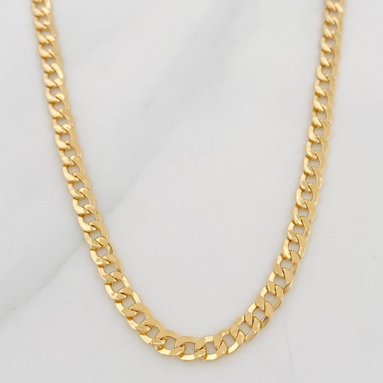 Cadena Cubana 7.35g / 24 in / 3.4mm Oro Amarillo 18K