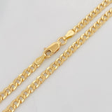 Cadena Cubana 7.4g / 24 in / 3.4mm Oro Amarillo 18K