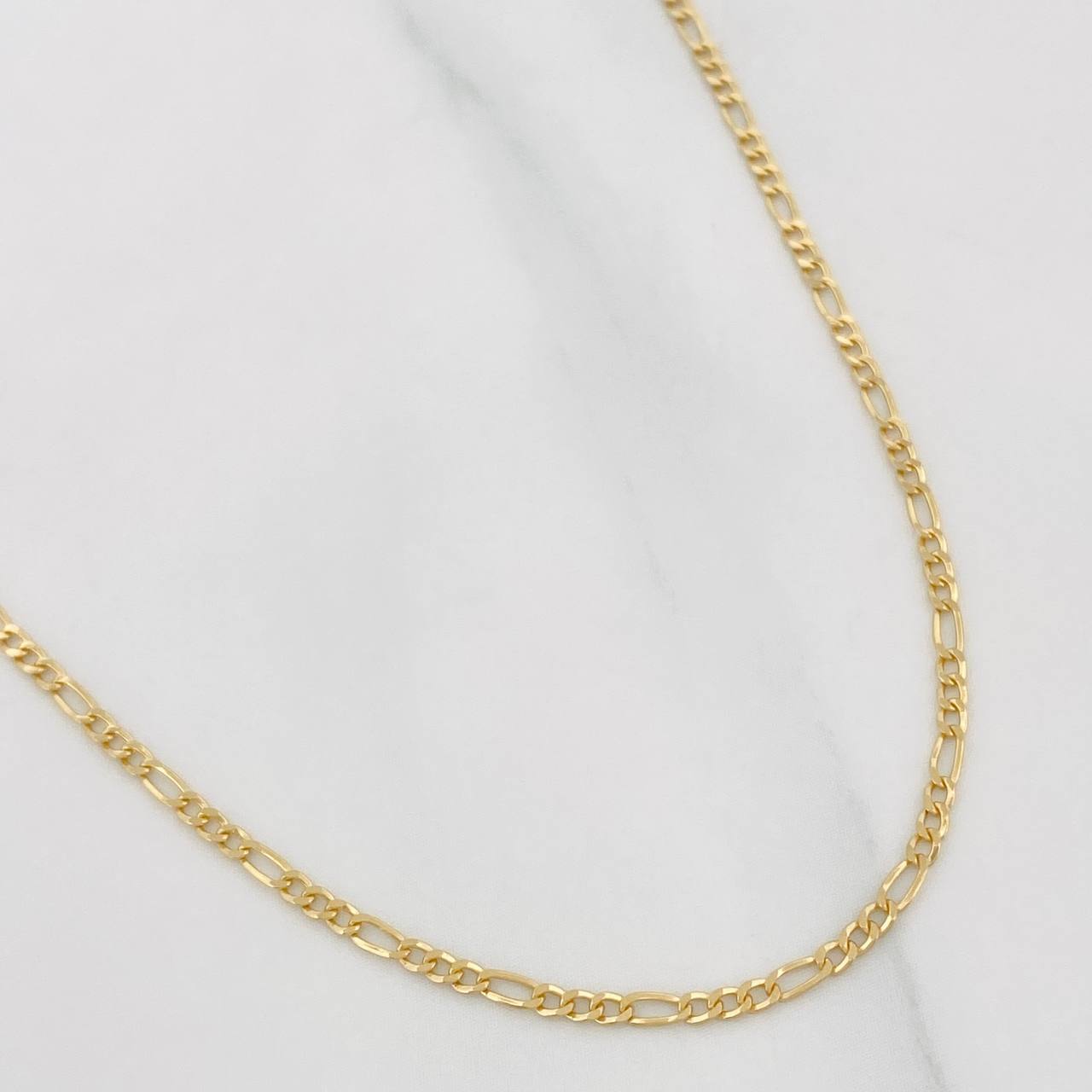 Cadena Figaro 2.05g / 20 in / 1.9mm Oro Amarillo 18K