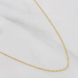Cadena Militar 1.4g / 18 in / 0.8mm Oro Amarillo 18K
