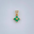Dije Flor Esmeraldas 20 Pts 0.8gr / 1/2 in / Oro Amarillo 18K %