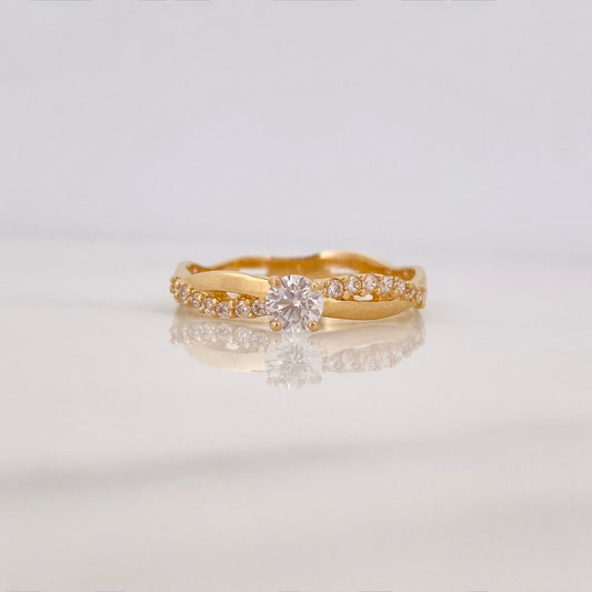 Anillo Enlazado 2.35 g / T8 Oro Amarillo 18K