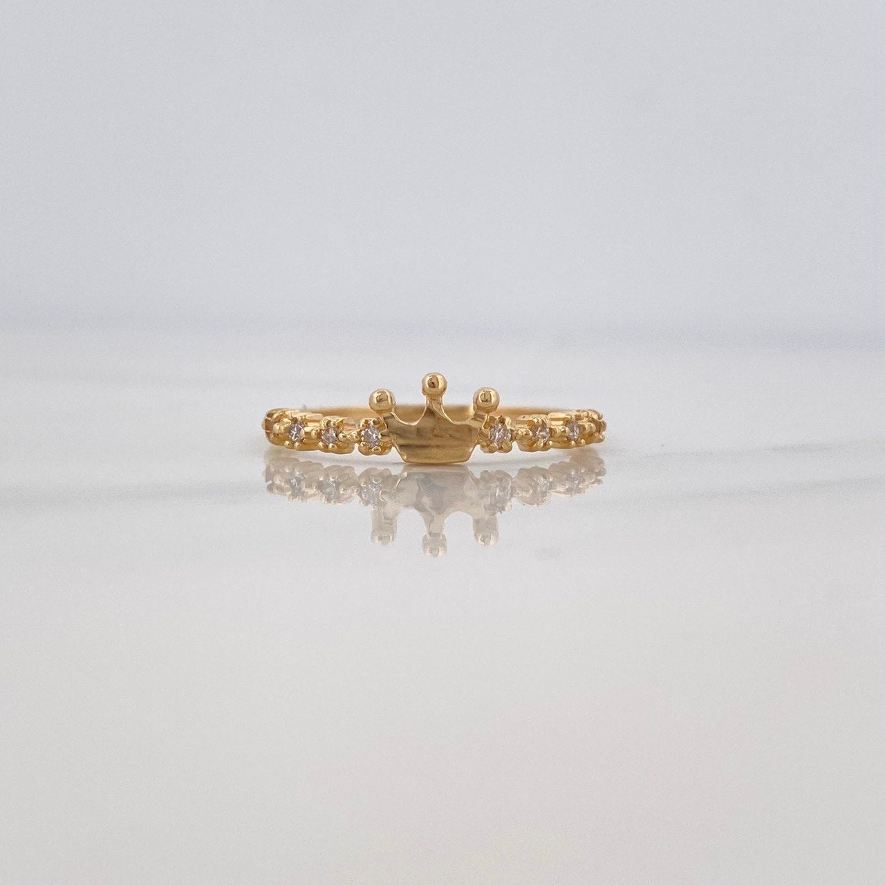Anillo Corona 1.5 g / T7 1/4 Oro Amarillo 18K