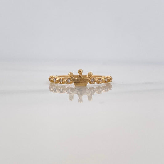 Anillo Corona 1.5 g / T7 1/4 Oro Amarillo 18K