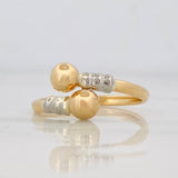 Anillo Tu y Yo 1.3g / T8 Dos Oros Amarillo Blanco 18K