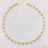 Tobillera Rustica GC 3.8g / 10 1/4 in / 4.1mm Oro Amarillo 18K