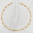 Rustic Barrel Anklet 3.55g / 10 1/4 in / 3mm 18K Yellow Gold