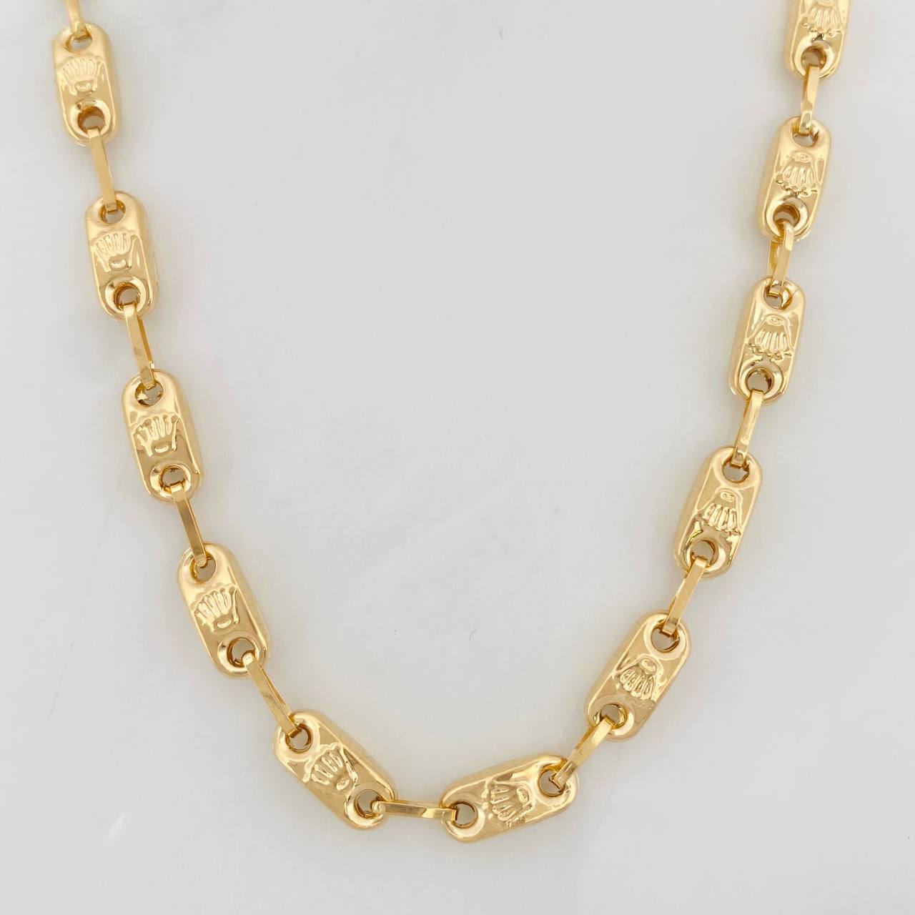 Cadena Rustica Corona 11.25g / 24 in / 4.2mm Oro Amarillo 18K