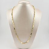 Cadena Rustica Rectagulo 14.1gr / 23 1/2 in / 3.5mm Oro Amarillo +4 18K
