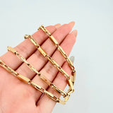 Cadena Rustica Rectagulo 14.1gr / 23 1/2 in / 3.5mm Oro Amarillo +4 18K