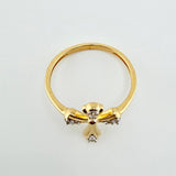 Anillo Cruz 1.8gr / 6 1/2 / Oro Amarillo 18K ©